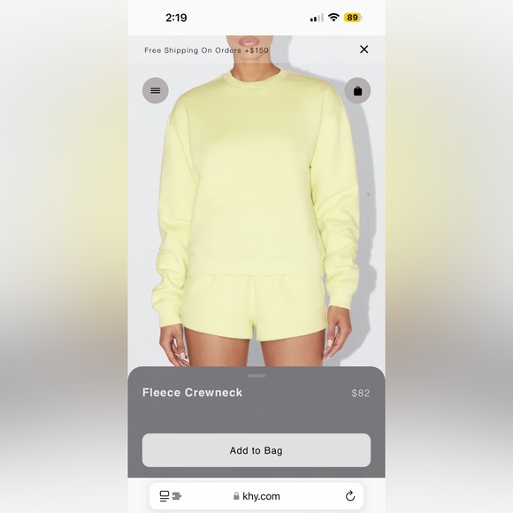 Khy fleece Crewneck - Limoncello - Picture 2 of 5